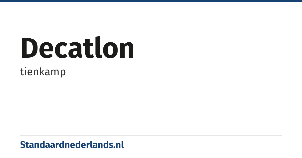 decatlon: tienkamp