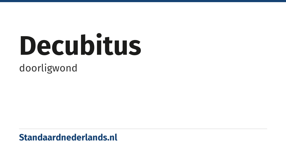 decubitus: doorligwond