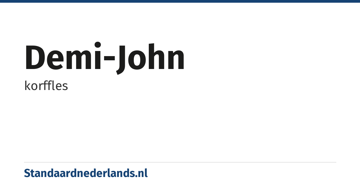 demi-john: korffles
