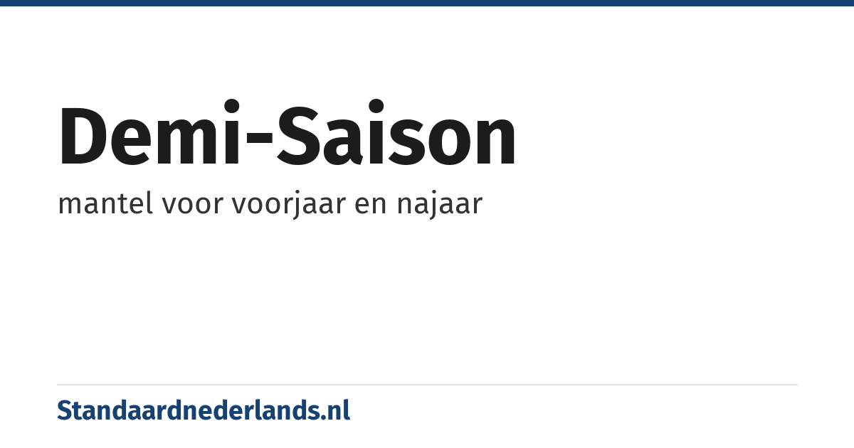 demi-saison: mantel voor voorjaar en najaar