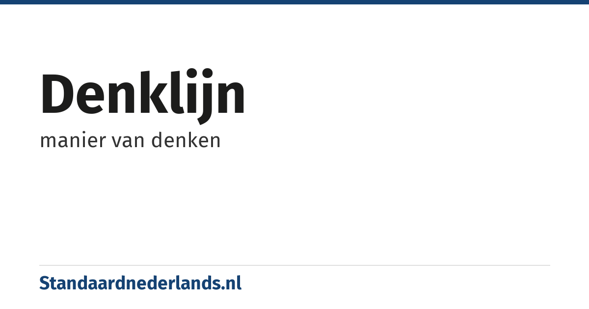 denklijn: manier van denken