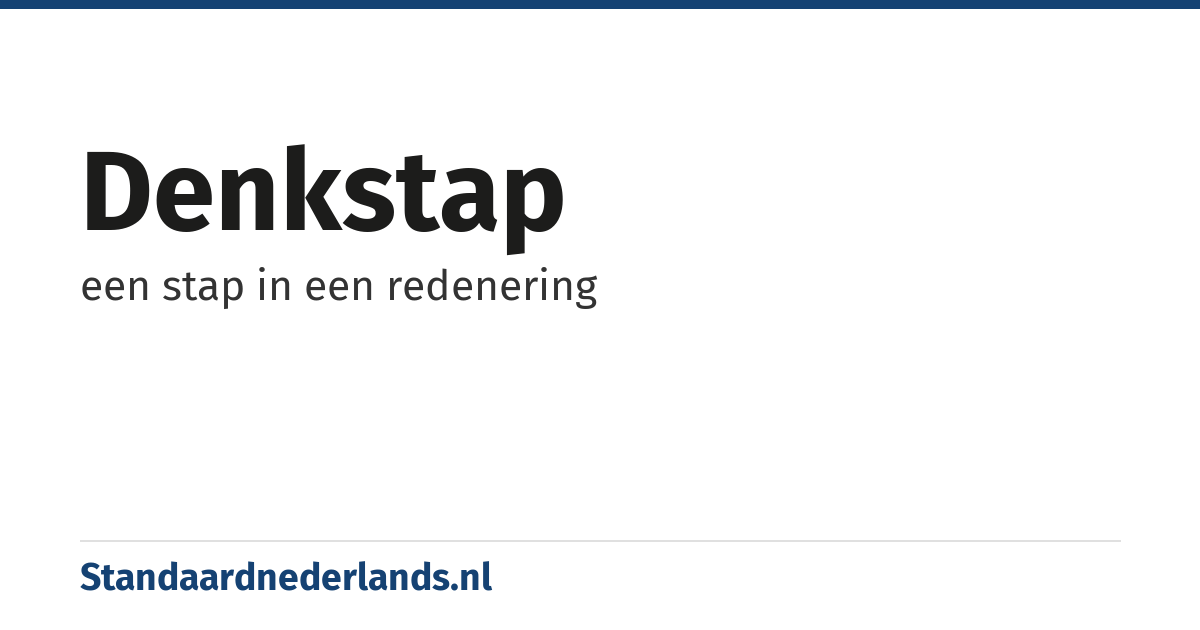 denkstap: een stap in een redenering