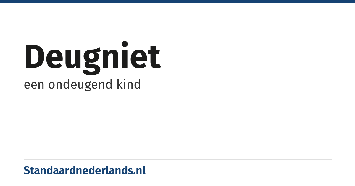 deugniet: een ondeugend kind