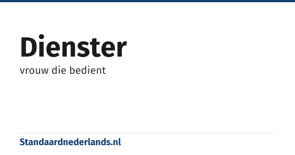 dienster: vrouw die bedient