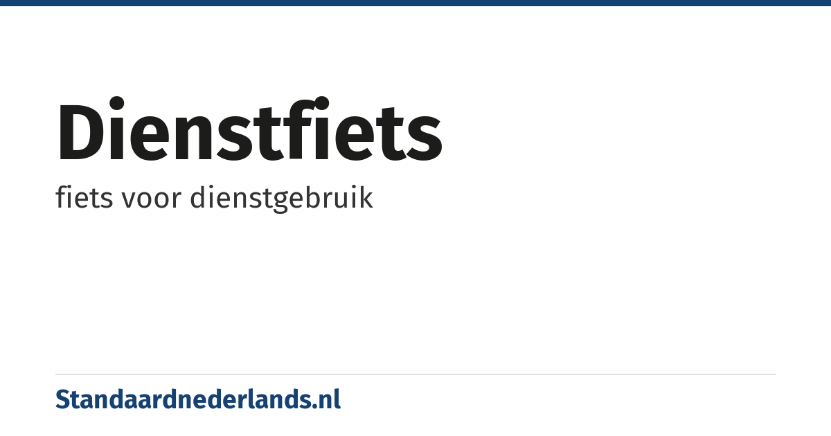 dienstfiets: fiets voor dienstgebruik