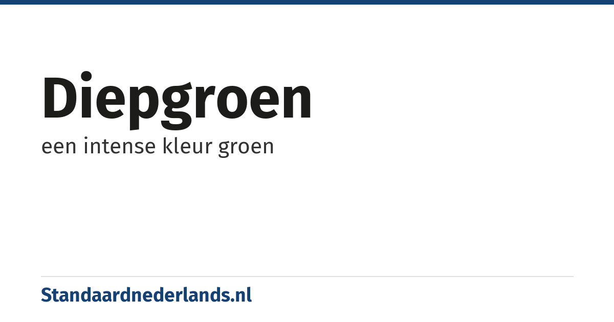 diepgroen: een intense kleur groen