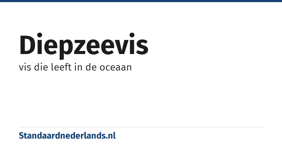 diepzeevis: vis die leeft in de oceaan