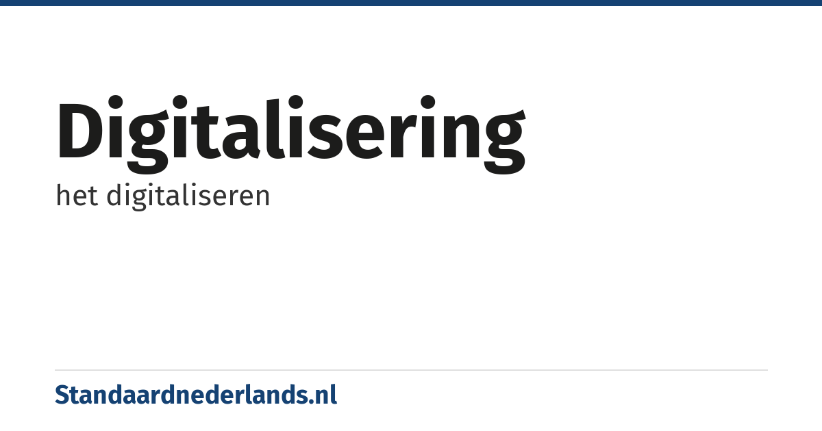 digitalisering: het digitaliseren