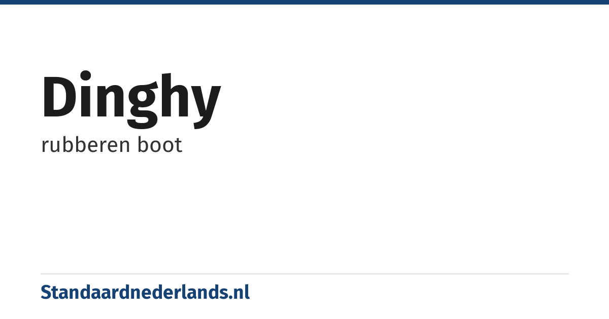 dinghy: rubberen boot