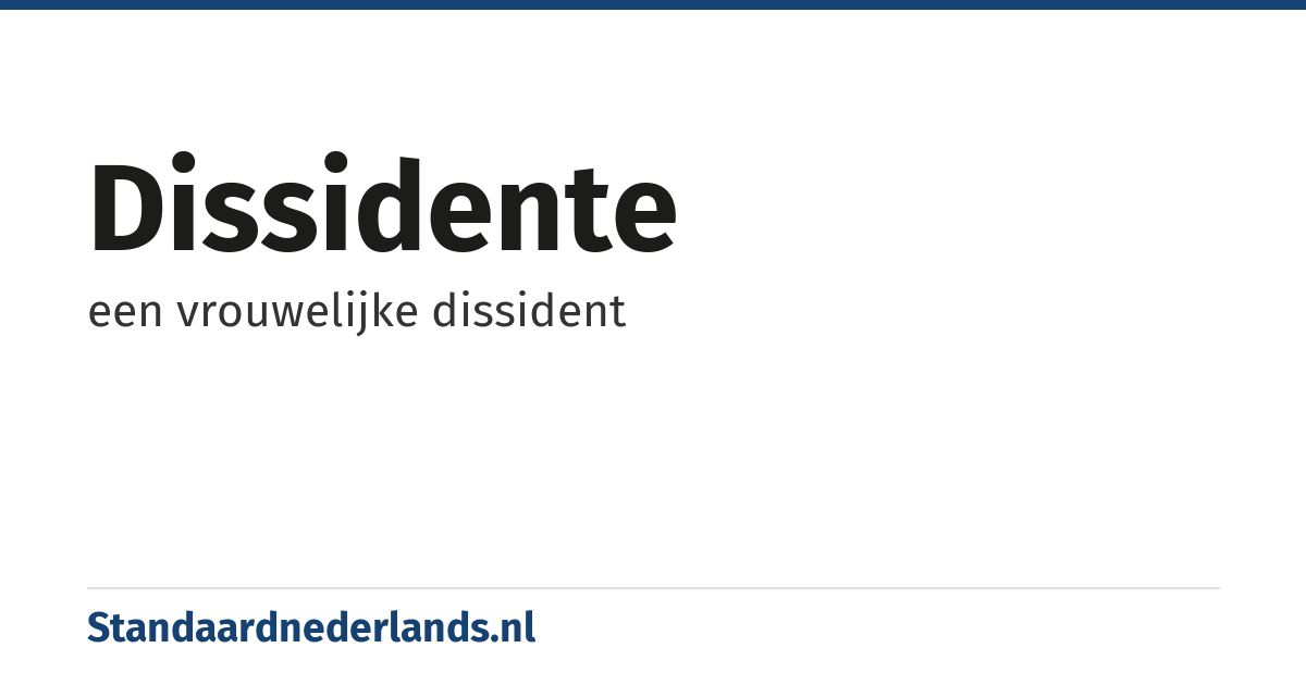 dissidente: een vrouwelijke dissident