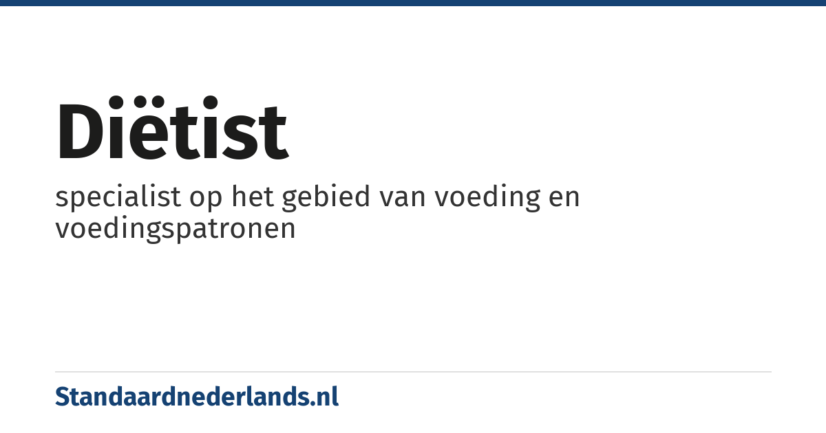 diëtist: specialist op het gebied van voeding en voedingspatronen