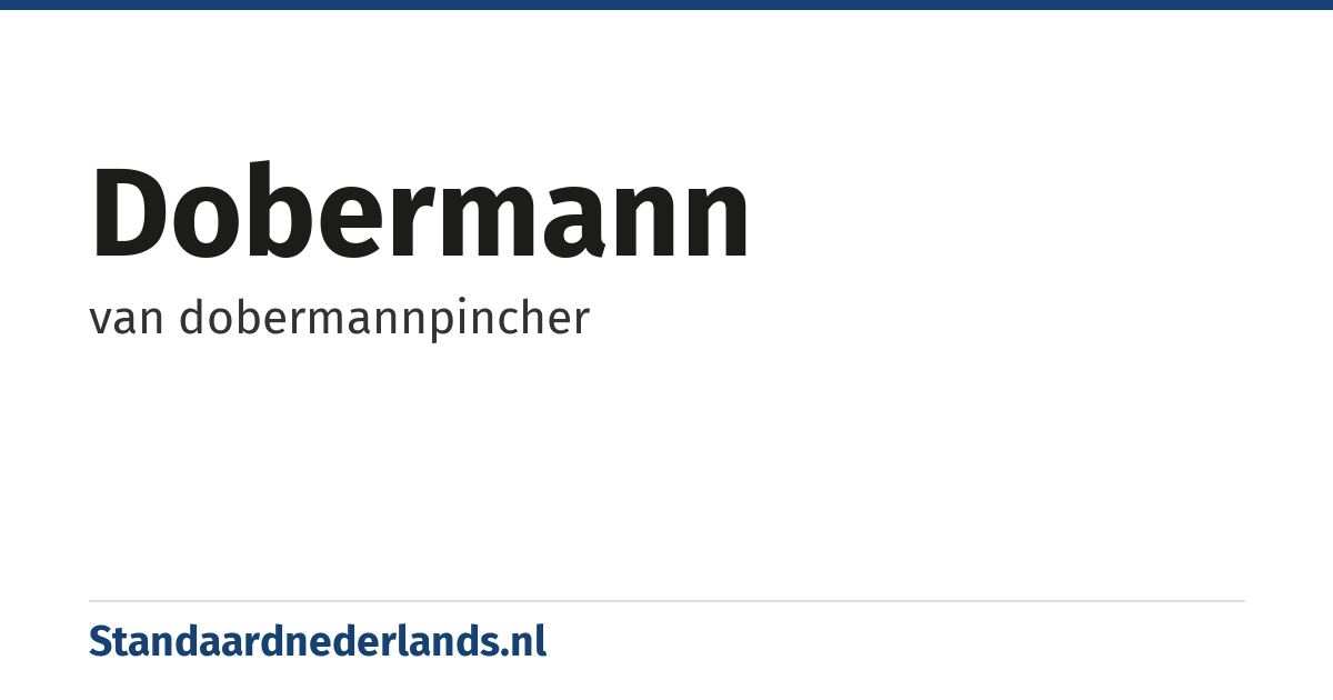 dobermann: van dobermannpincher