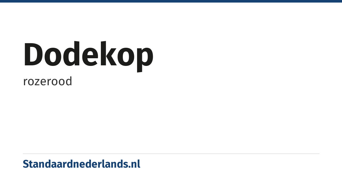 dodekop: rozerood