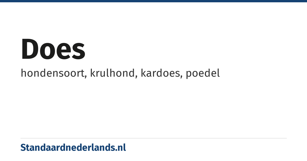 does: hondensoort, krulhond, kardoes, poedel
