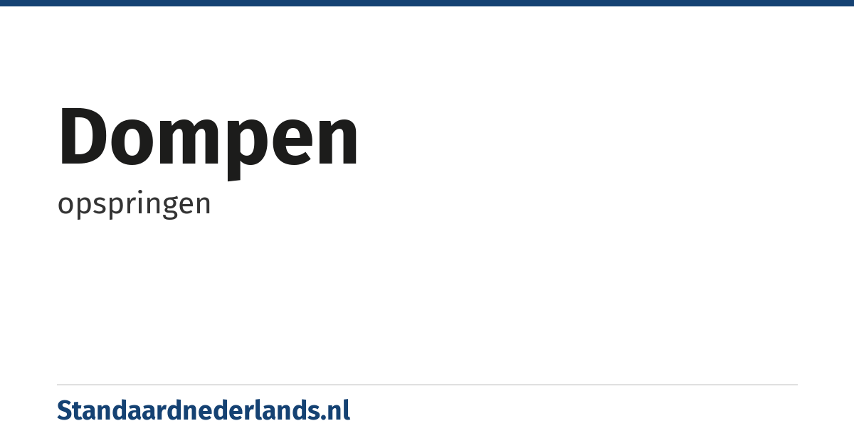 dompen: opspringen