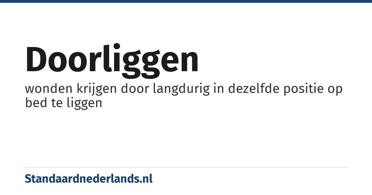 doorliggen: wonden krijgen door langdurig in dezelfde positie op bed te liggen