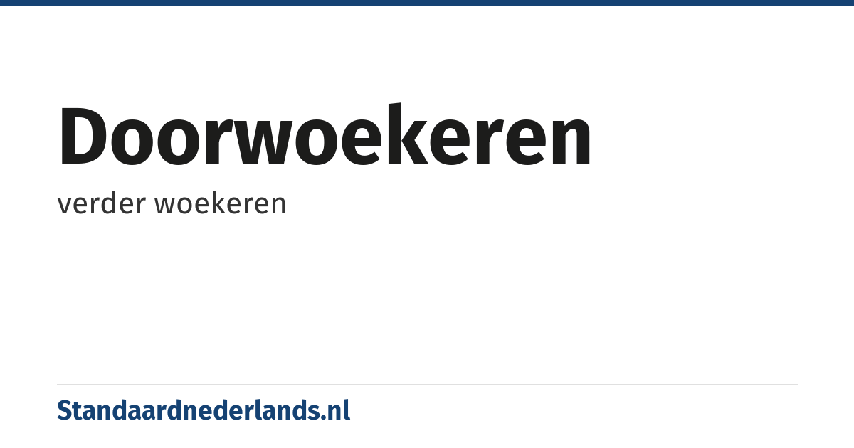 doorwoekeren: verder woekeren