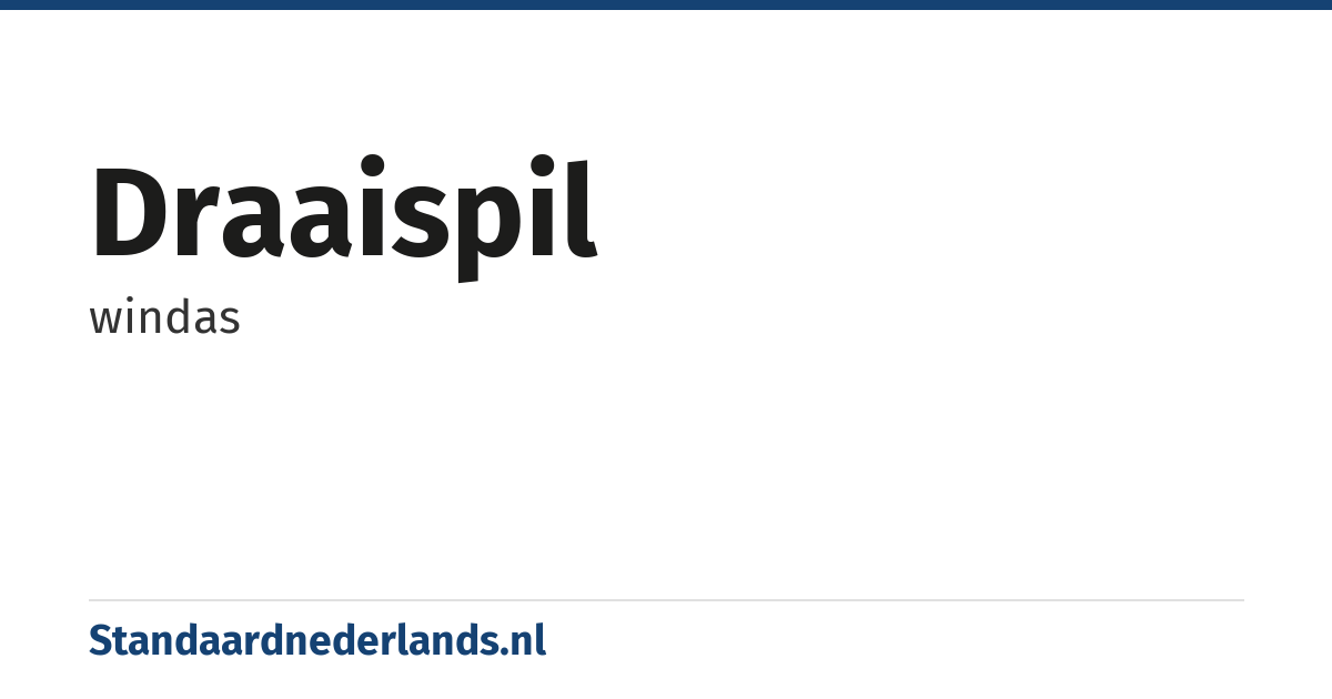 draaispil: windas