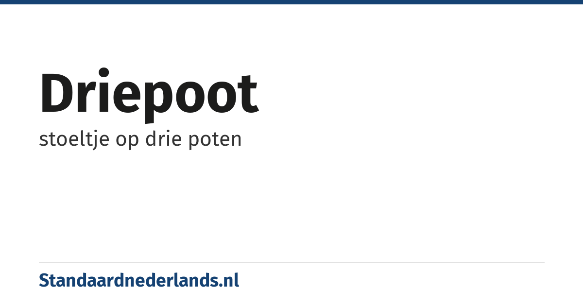 driepoot: stoeltje op drie poten