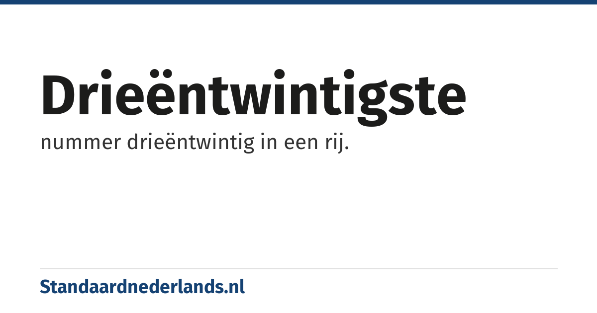 drieëntwintigste: nummer drieëntwintig in een rij.