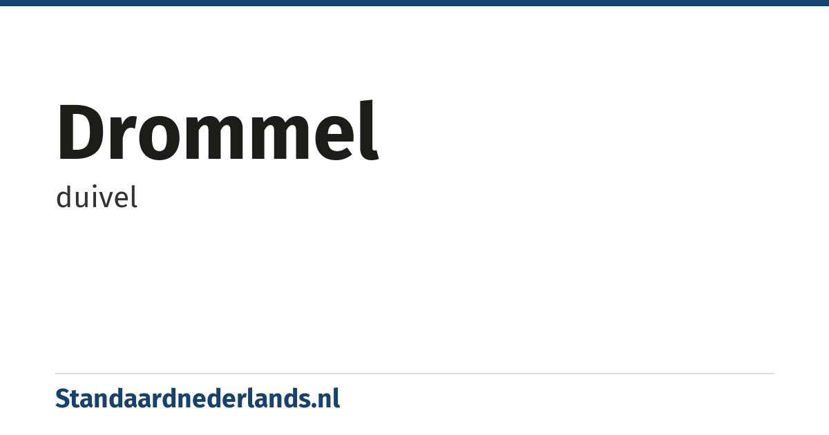 drommel: duivel