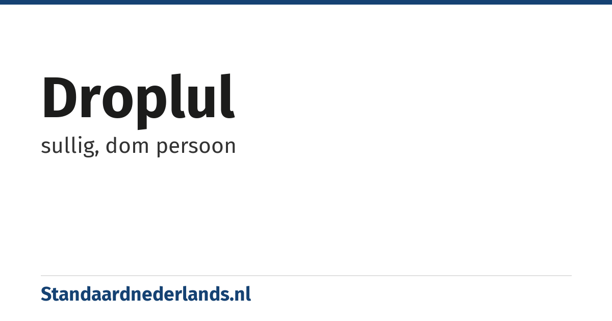 droplul: sullig, dom persoon