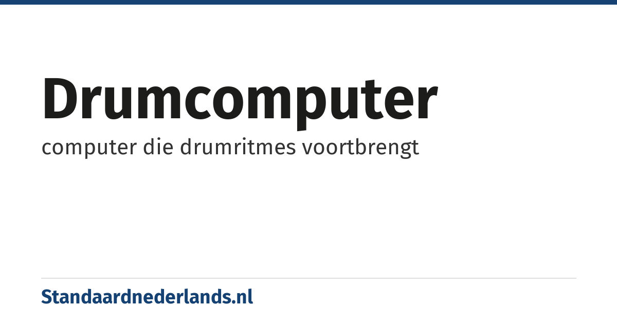 drumcomputer: computer die drumritmes voortbrengt