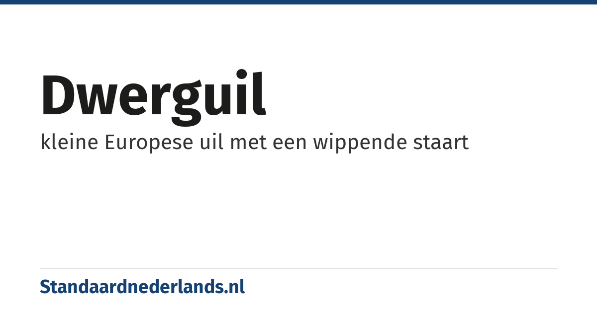 dwerguil: kleine Europese uil met een wippende staart
