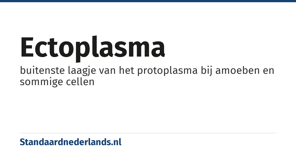 ectoplasma: buitenste laagje van het protoplasma bij amoeben en sommige cellen