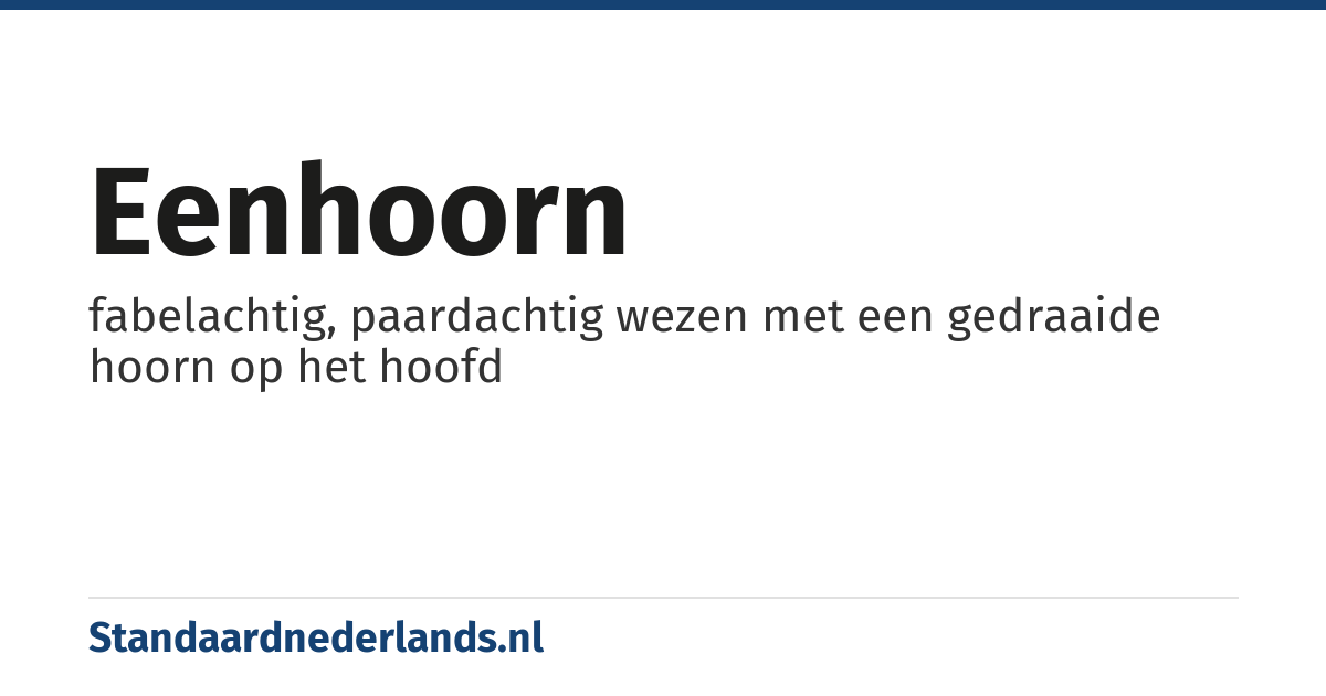 eenhoorn: fabelachtig, paardachtig wezen met een gedraaide hoorn op het hoofd