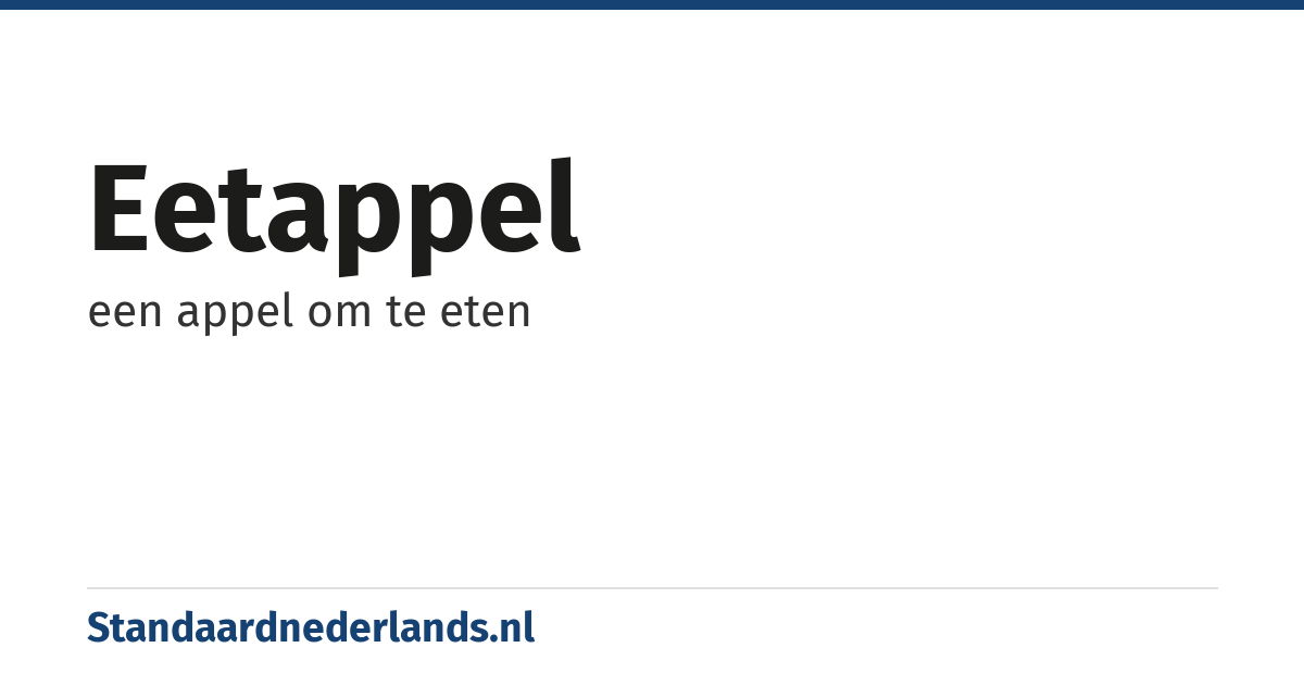 eetappel: een appel om te eten