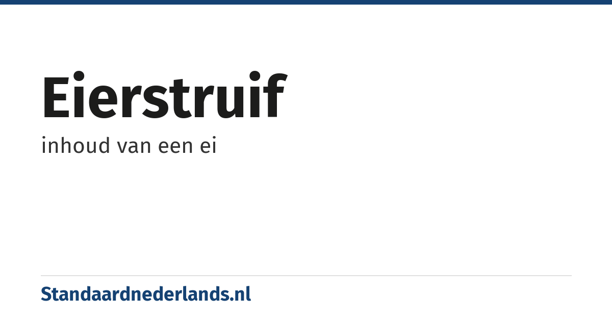 eierstruif: inhoud van een ei