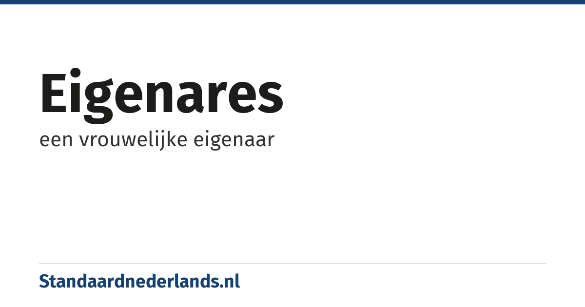 eigenares: een vrouwelijke eigenaar
