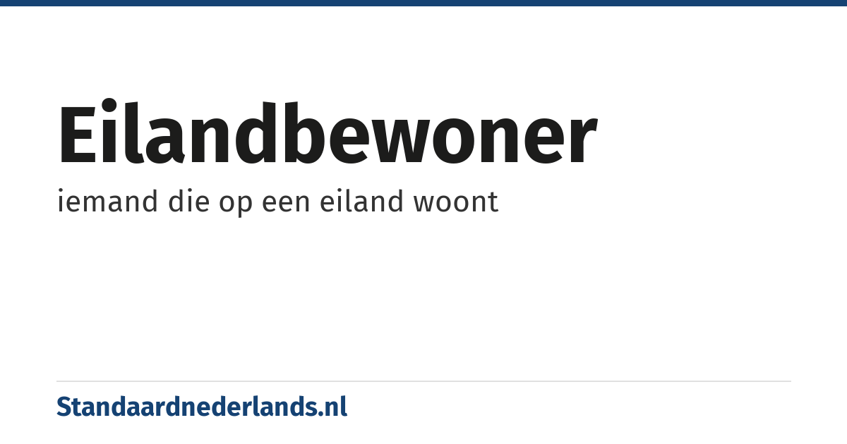 eilandbewoner: iemand die op een eiland woont