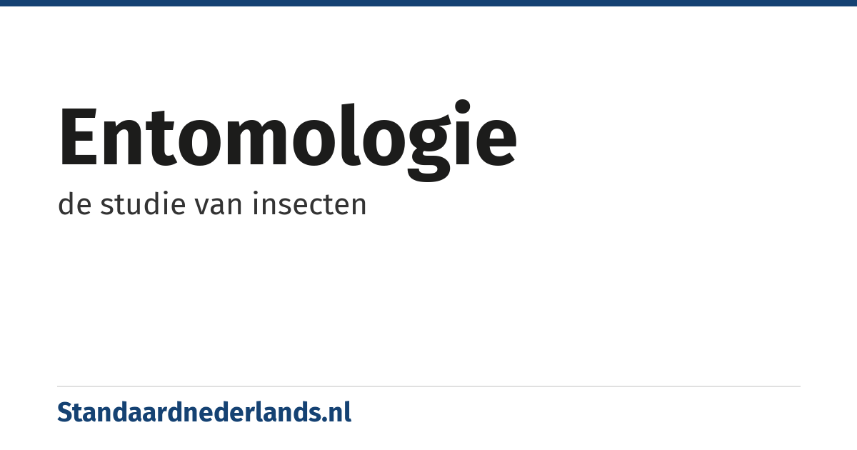 entomologie: de studie van insecten