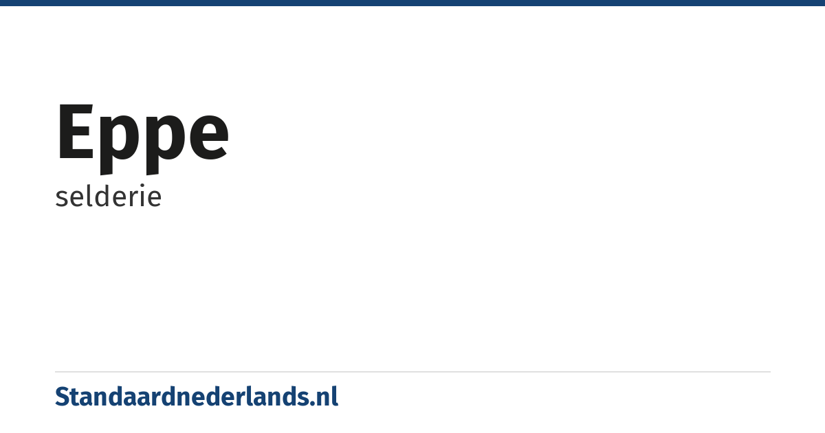 eppe: selderie