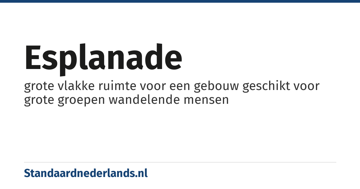 esplanade: grote vlakke ruimte voor een gebouw geschikt voor grote groepen wandelende mensen