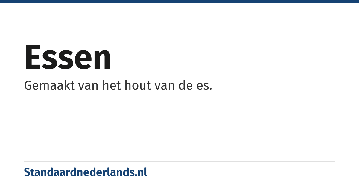 essen: gemaakt van het hout van de es