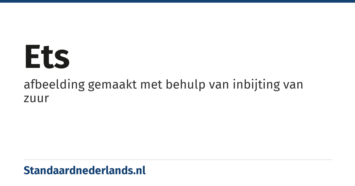 ets: afbeelding gemaakt met behulp van inbijting van zuur