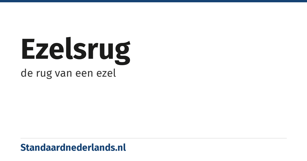 ezelsrug: de rug van een ezel