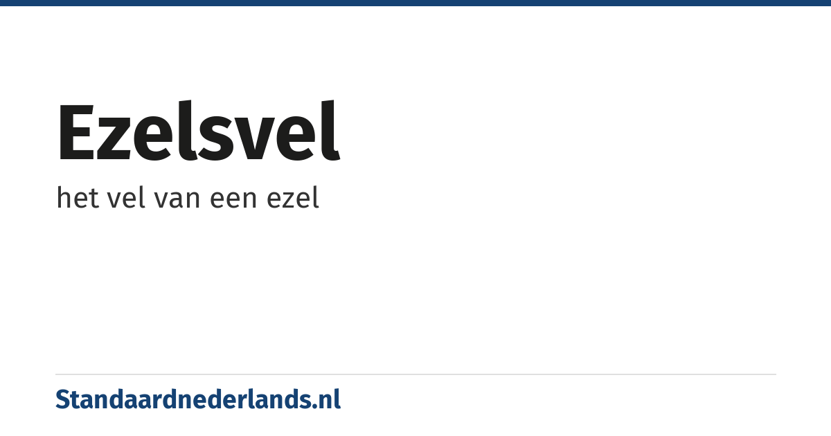 ezelsvel: het vel van een ezel