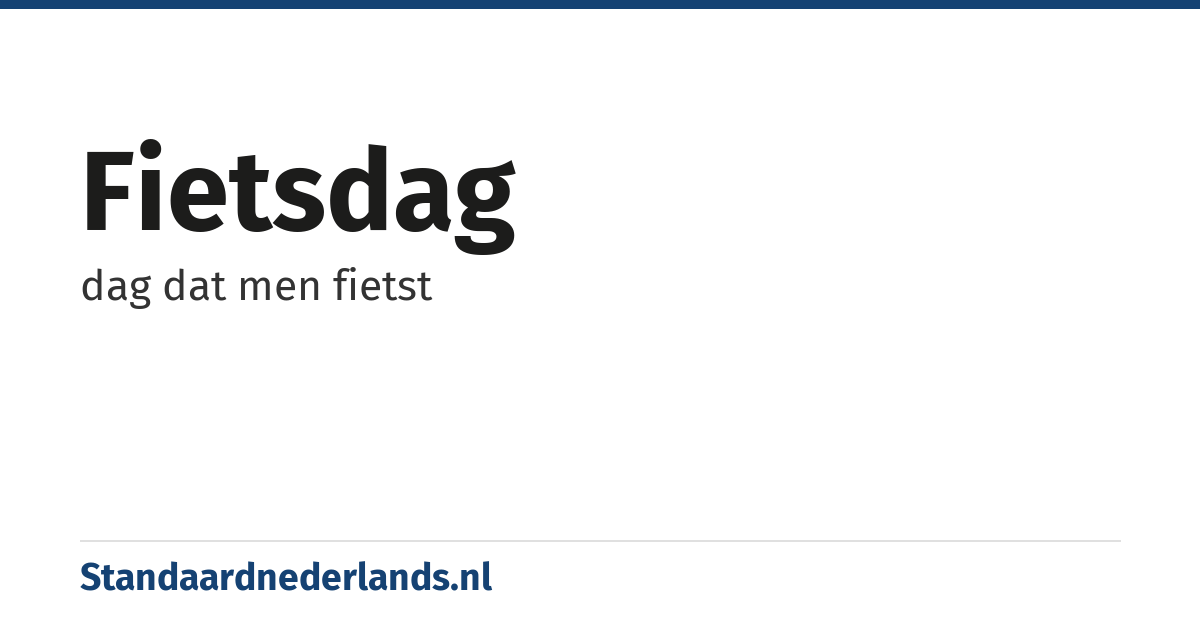 fietsdag: dag dat men fietst