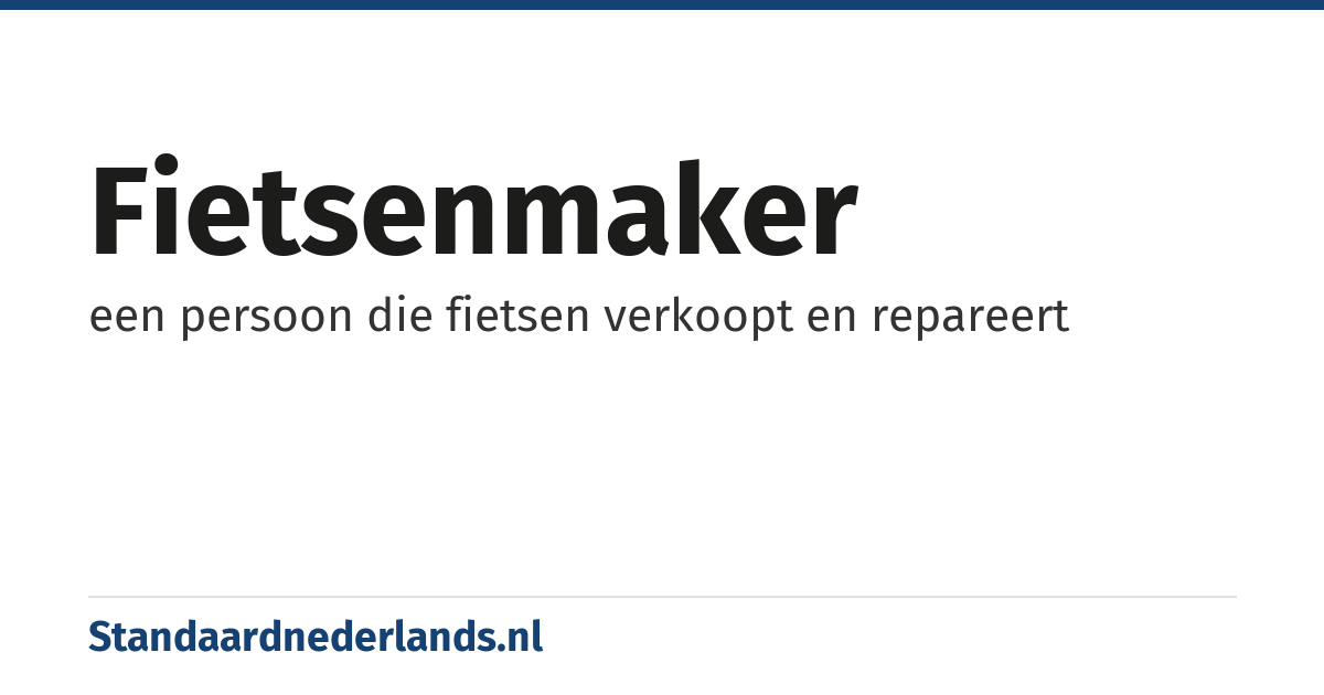 fietsenmaker: een persoon die fietsen verkoopt en repareert