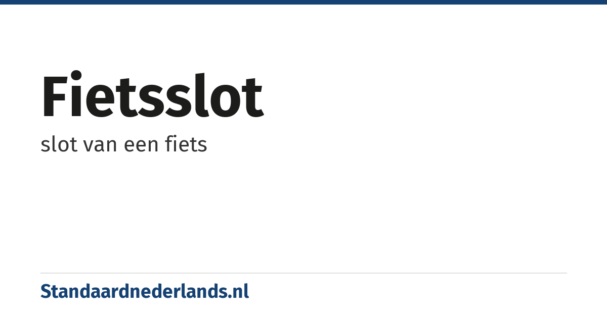 fietsslot: slot van een fiets