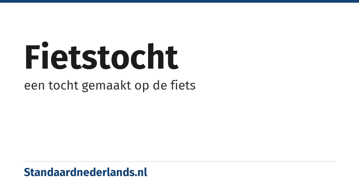fietstocht: een tocht gemaakt op de fiets