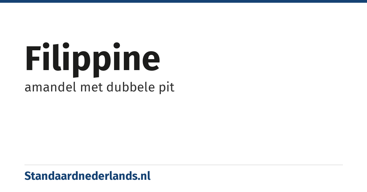 filippine: amandel met dubbele pit