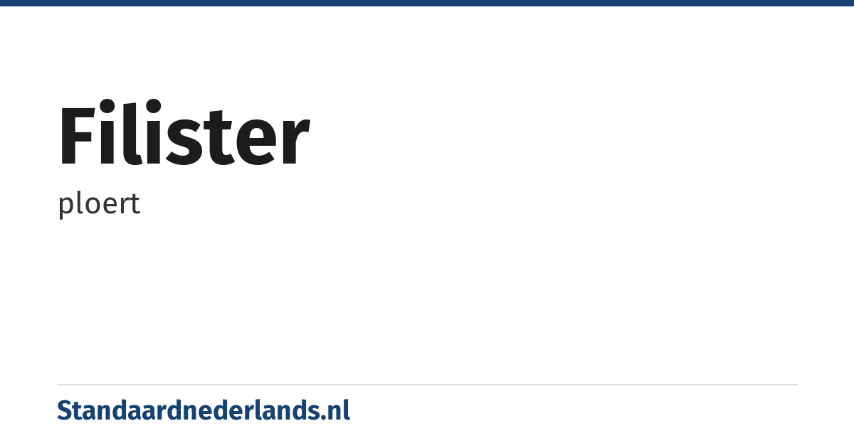 filister: ploert