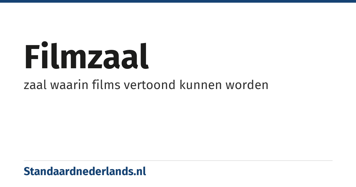filmzaal: zaal waarin films vertoond kunnen worden