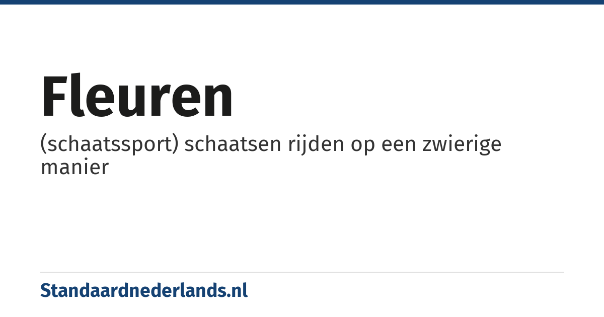 fleuren: (schaatssport) schaatsen rijden op een zwierige manier