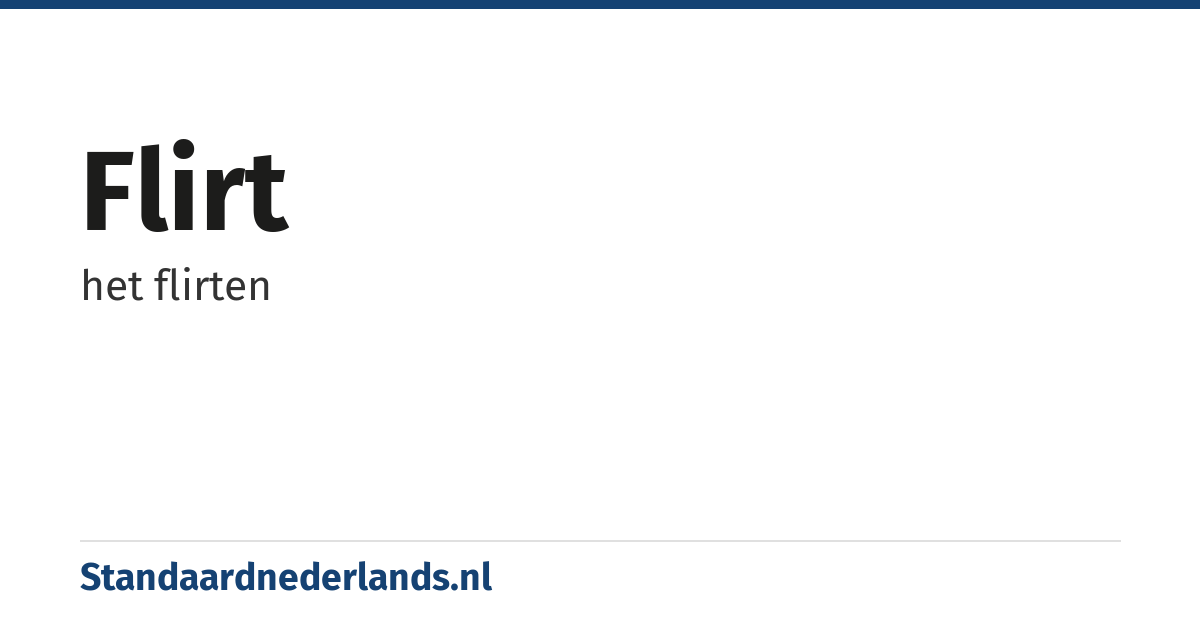 flirt: het flirten